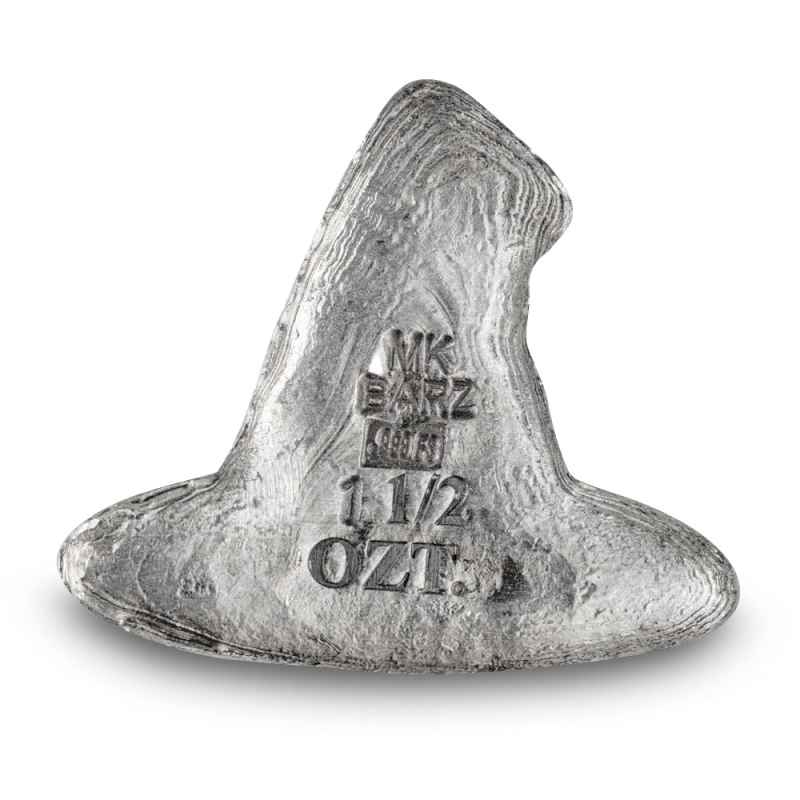 1.5 oz MK Barz Hand Poured Witch Hat Silver Bar (New) l JM Bullion™