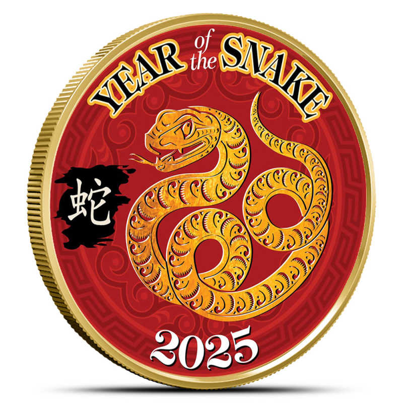 2025 JFK Year of the Snake Half Dollar (Gold Clad) l JM Bullion™
