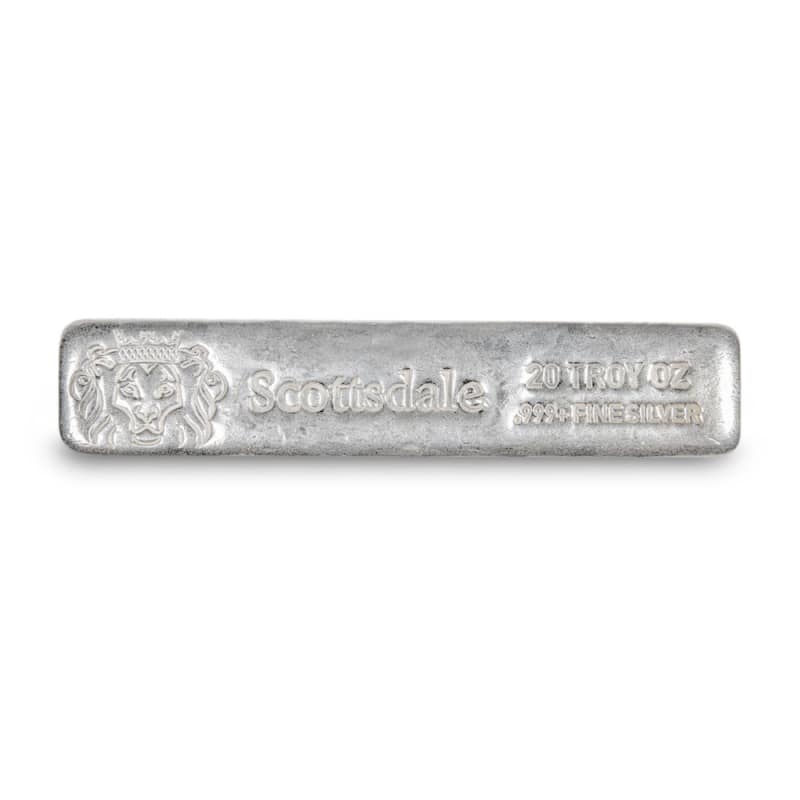 SILVER 銀製品 20 oz Scottsdale Long Cast Silver Bar l JM Bullion™