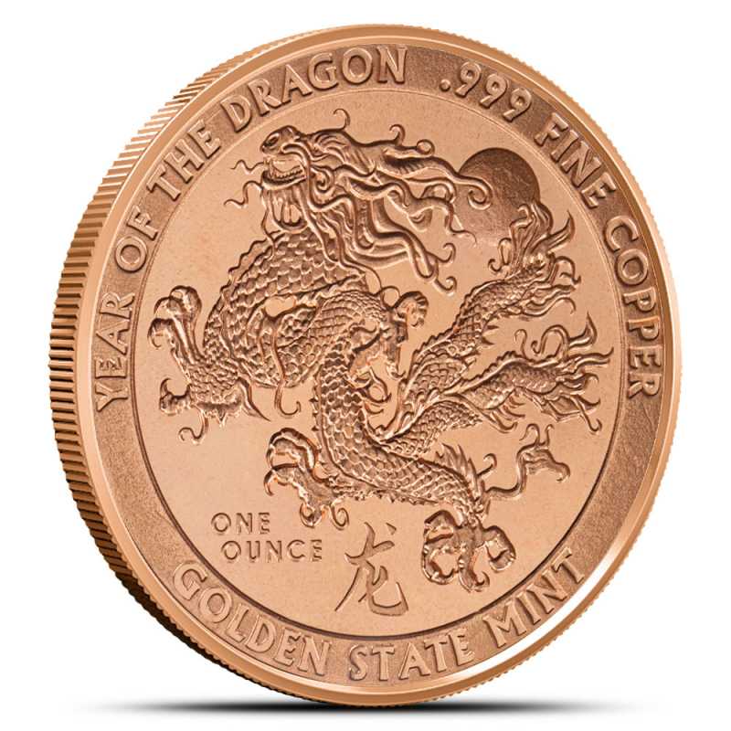 1 oz GSM Year of the Dragon Copper Round (New)l JM Bullion™