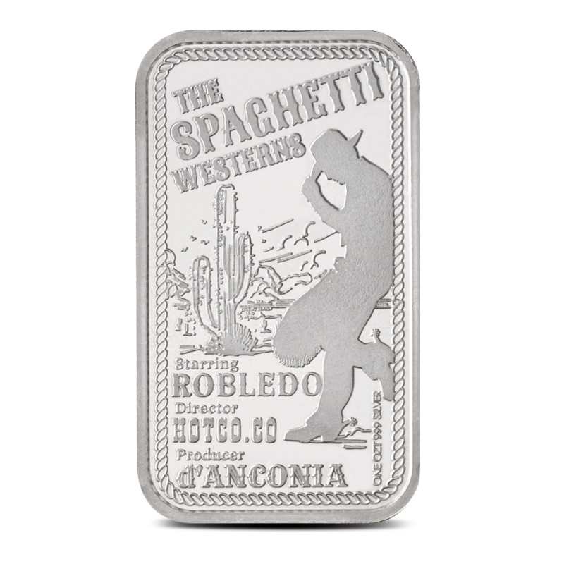 1 oz The Spaghetti Western Bartender Silver Bar (New) l JM Bullion™