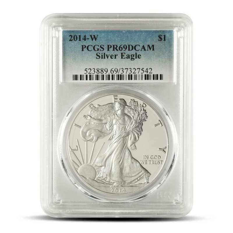 2014-W 1 oz Proof American Silver Eagle Coin PCGS PR69 DCAM l JM