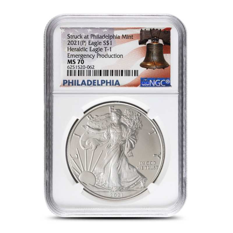 2021 (P) 1 oz American Silver Eagle Coin MS70 l JM Bullion™