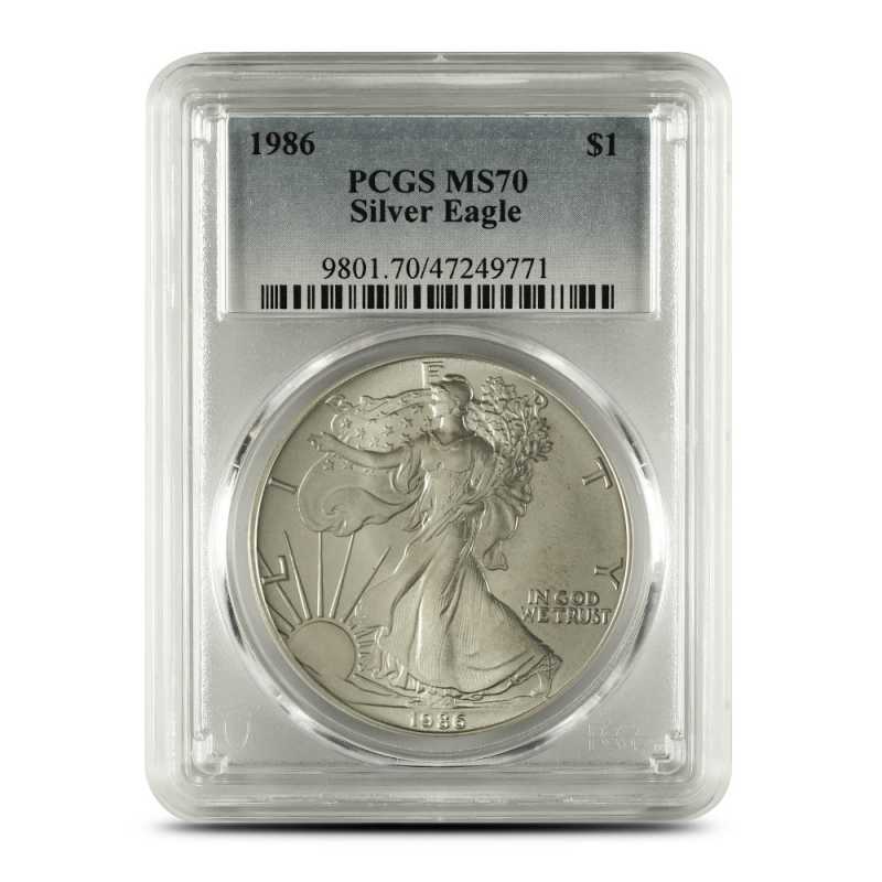 1986 1 oz American Silver Eagle Coin PCGS MS70 l JM Bullion™