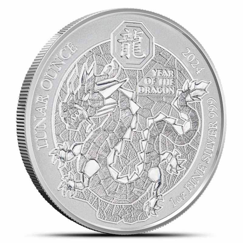 2024 ドラゴン銀貨　カラー 1オンス　BU 2024 ドラゴン銀貨 カラー 1オンス BU 2024 China 1-oz Silver Dragon