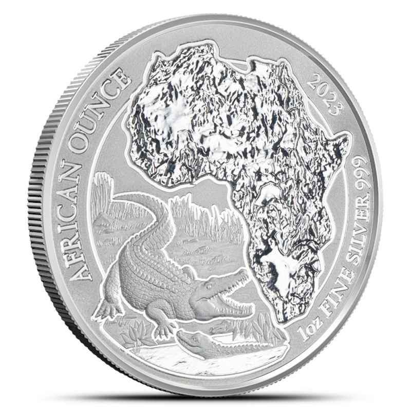 2023 1 oz Rwandan Nile Crocodile Silver Coin (BU) l JM Bullion™