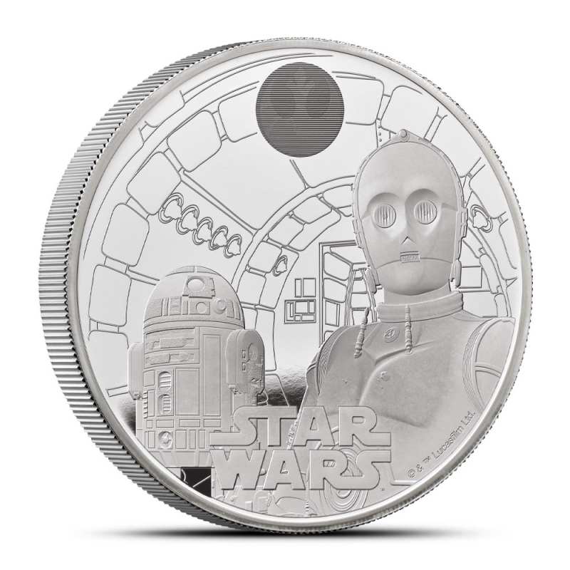 2023 5 oz Proof British Silver Star Wars C-3PO & R2-D2 Coin l JM