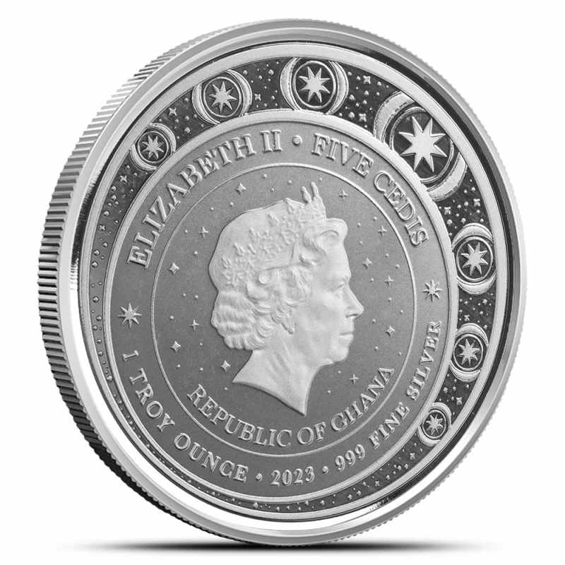 2023 1 oz Colorized Ghana Silver Blossom Unicorn Coin l JM Bullion™