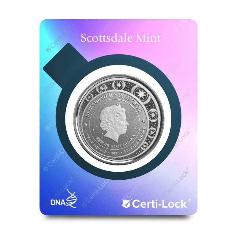 2023 1 oz Colorized Ghana Silver Blossom Unicorn Coin l JM Bullion™