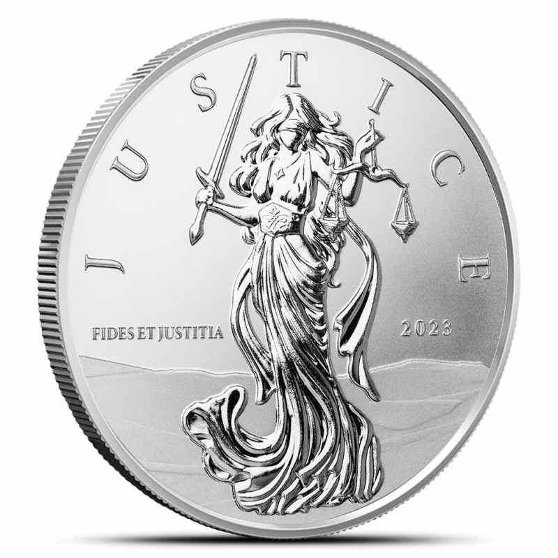 2023 1 oz Gibraltar Silver Lady Justice Coin l JM Bullion™
