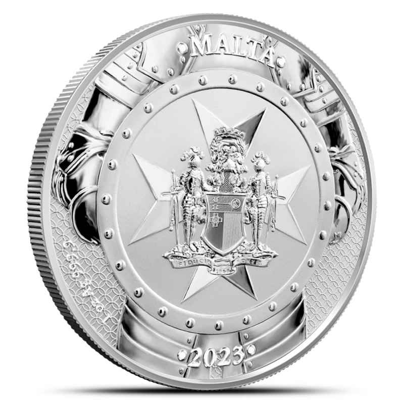 2023 1 oz Malta Silver Knights of the Past Coin (In Capsule w/ CoA