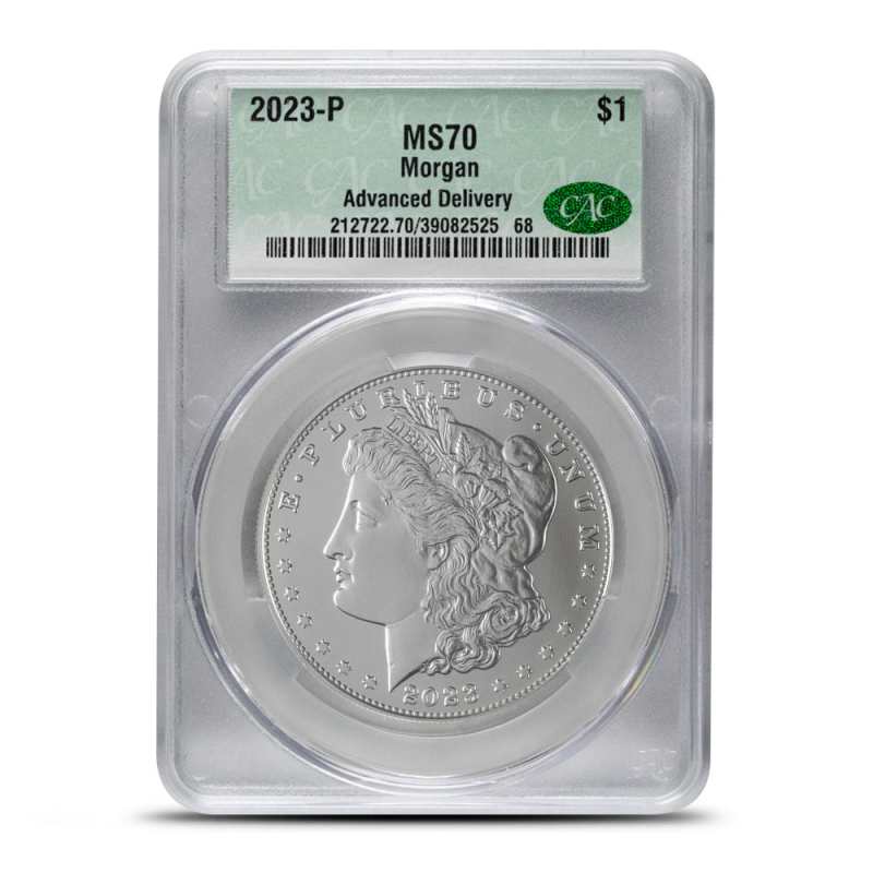 2023 Morgan Silver Dollar Coin CAC MS70 Advanced Delivery l JM