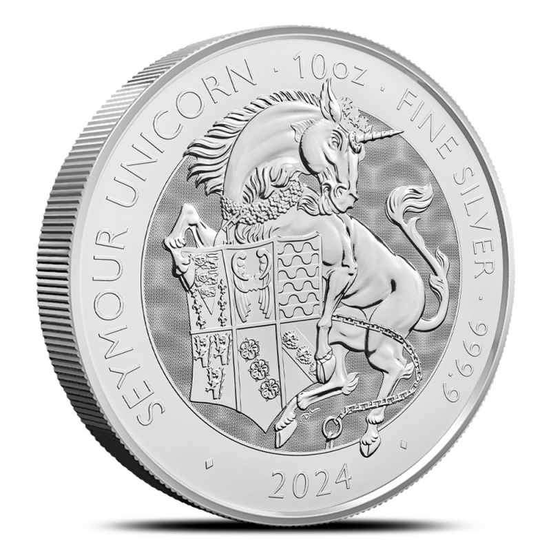 2024 10 oz British Silver Tudor Beasts Seymour Unicorn Coin l JM