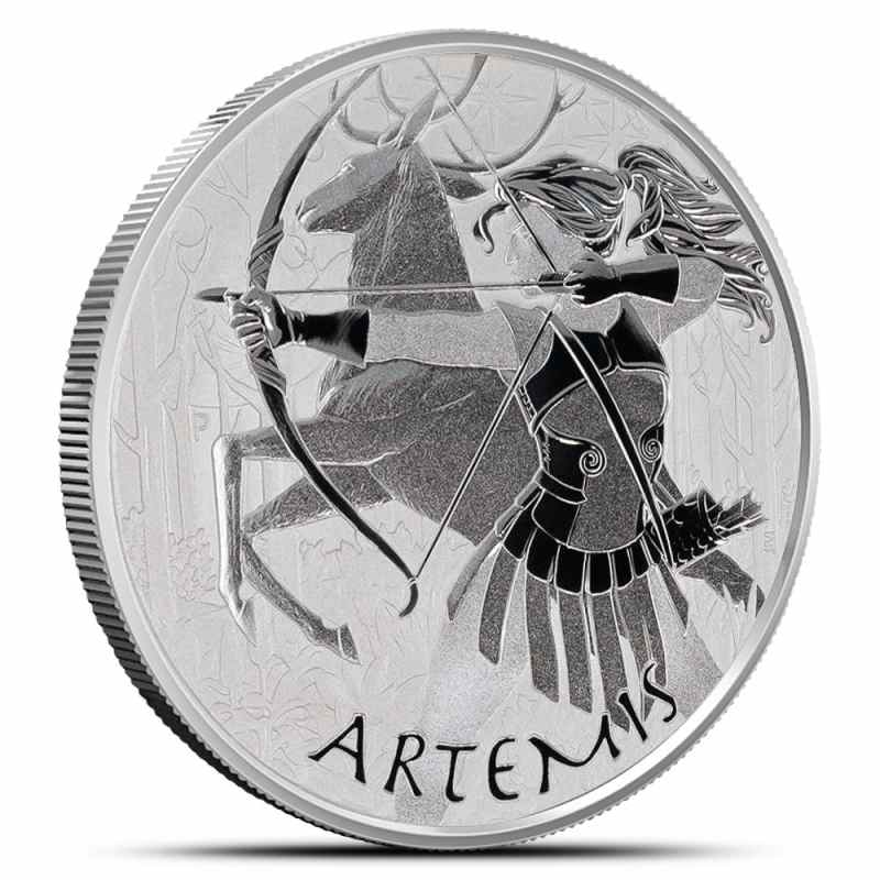 2023 1 oz Tuvalu Gods of Olympus Artemis Silver Coin (BU) l JM