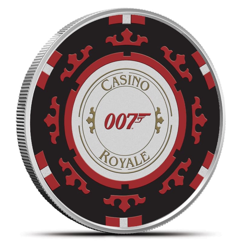 Colorized Tuvalu Silver James Bond Casino Royale 007 (in Card) l