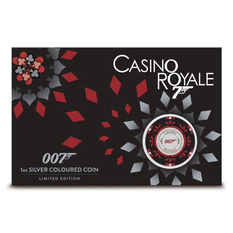Colorized Tuvalu Silver James Bond Casino Royale 007 (in Card) l