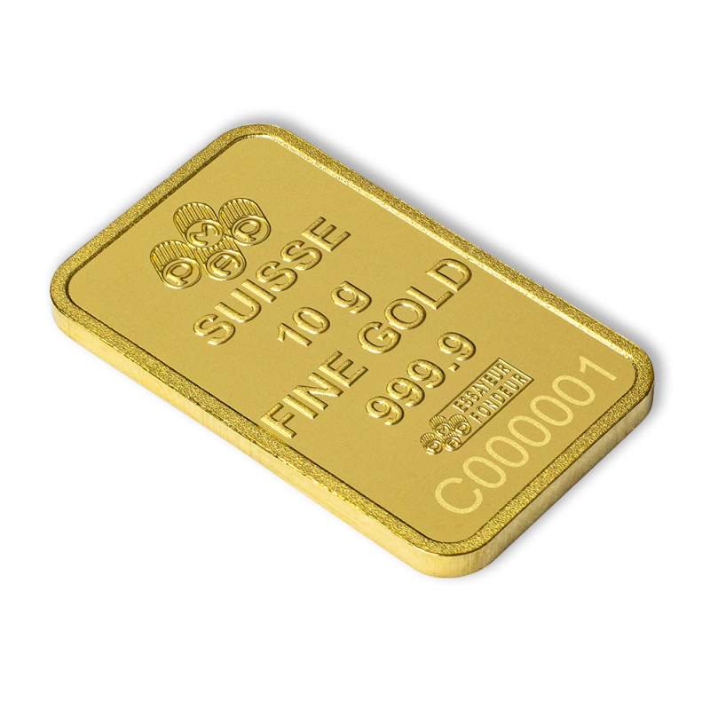 10 Gram PAMP Suisse Lady Fortuna Veriscan Gold Bar (w/ Assay +