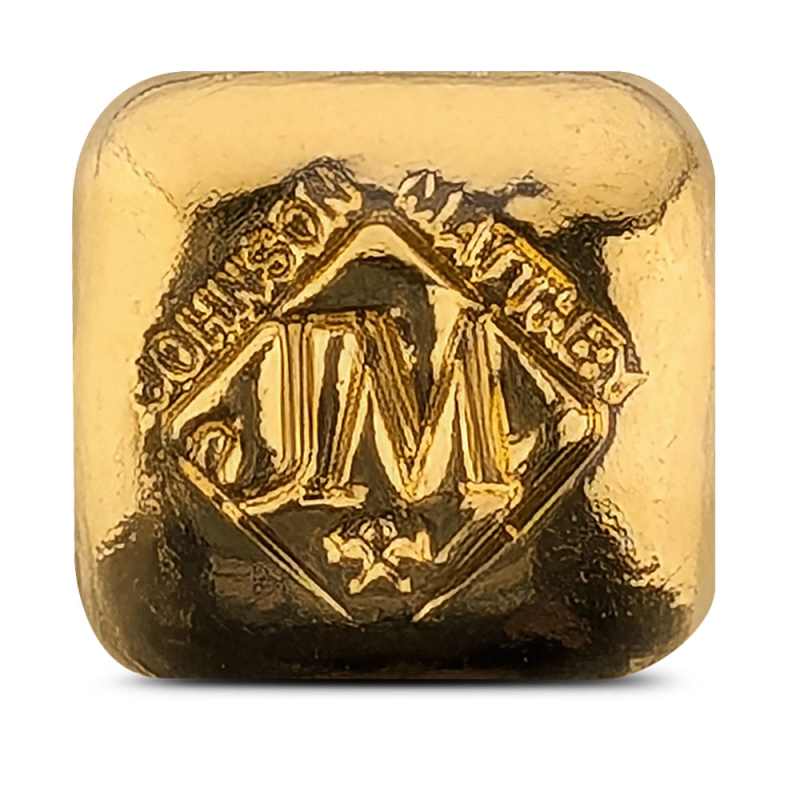 1 oz Johnson Matthey Poured Square Gold Bar (New) l JM Bullion™