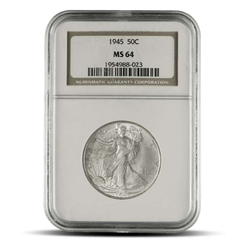 デンマーク　2クローネ　1945 【NGC MS64】　世界 1945 Silver Walking Liberty Half Dollar NGC MS64 l JM Bullion™
