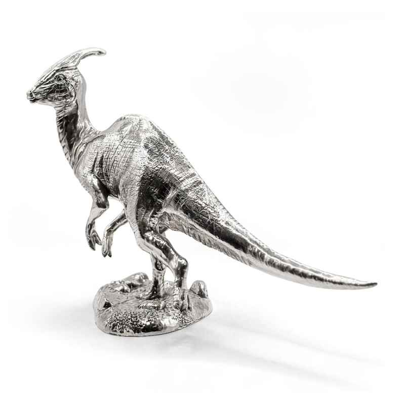 8 oz Antique Finish Parasaurolophus Silver Statue l JM Bullion™