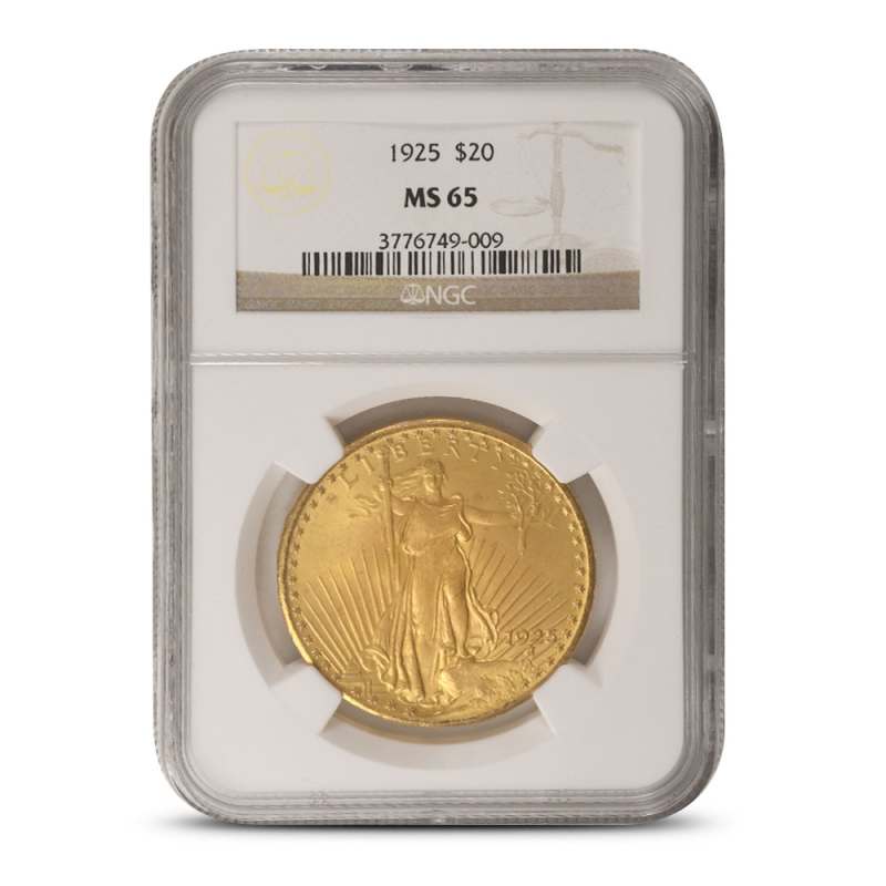 1925 Pre-33 $20 Saint Gaudens Gold Double Eagle Coin NGC MS65 l JM