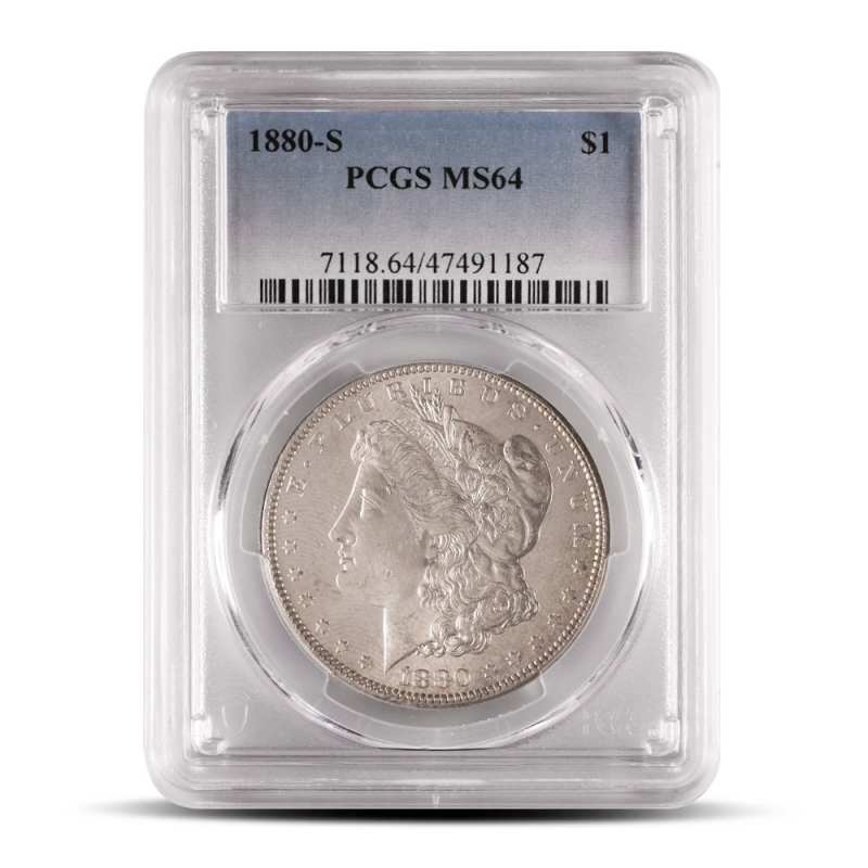 1880-S Morgan Silver Dollar Coin PCGS MS64 l JM Bullion™