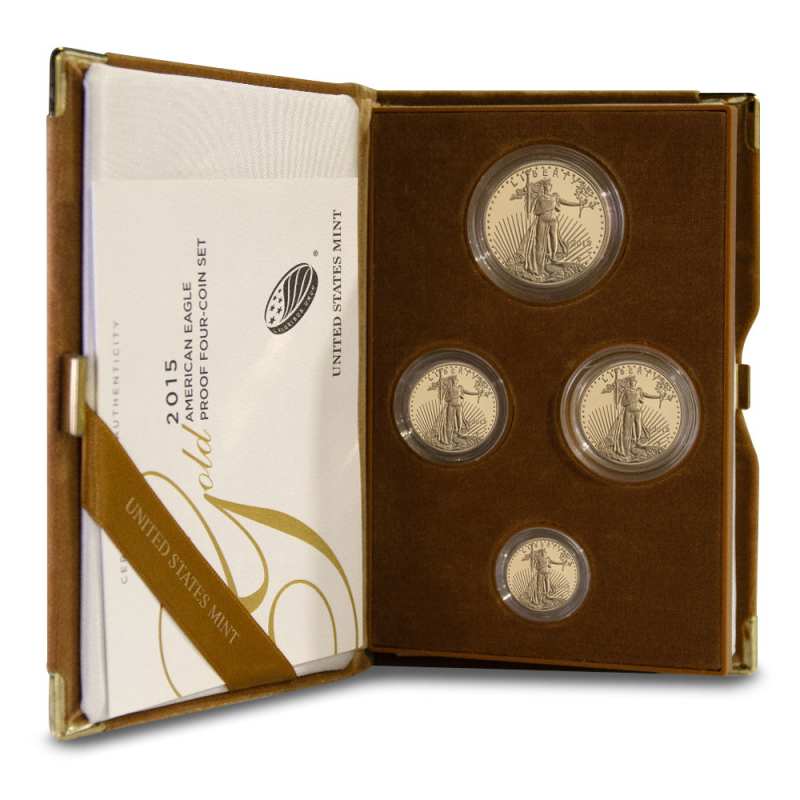 2015-W 4-Coin Proof American Gold Eagle Set (Box + CoA) l JM Bullion™