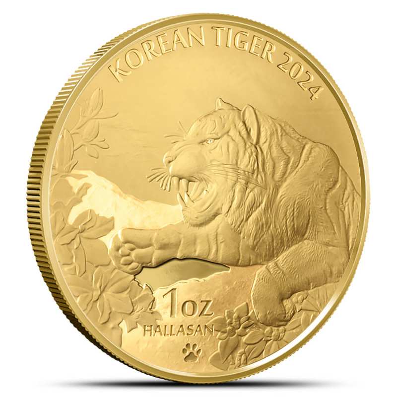 2024 1 oz South Korean Gold Tiger Medal (BU) l JM Bullion™