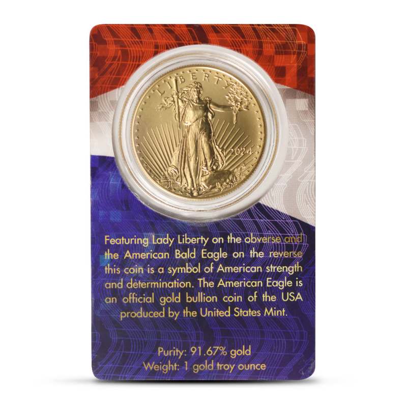 2024 1 oz American Gold Eagle Coin (BU, Eagle Card) l JM Bullion™