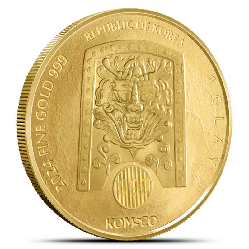 2024 1 oz South Korean Zi:Sin Draco Gold Medal (BU) l JM Bullion™