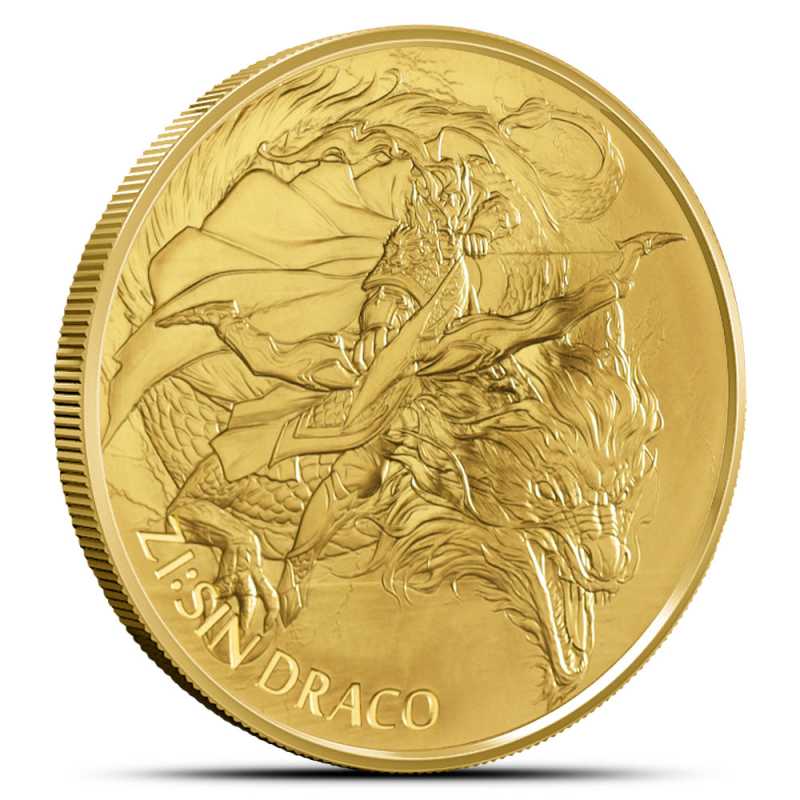 2024 1 oz South Korean Zi:Sin Draco Gold Medal (BU) l JM Bullion™