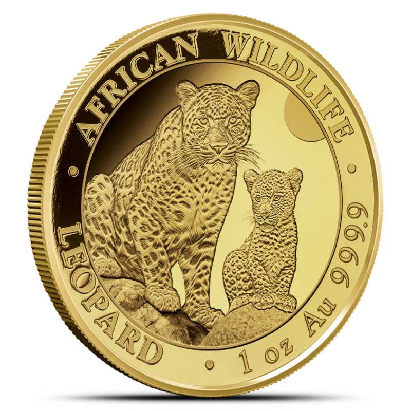 2024 1 oz Somalia Gold African Wildlife Leopard Coin (BU) l JM