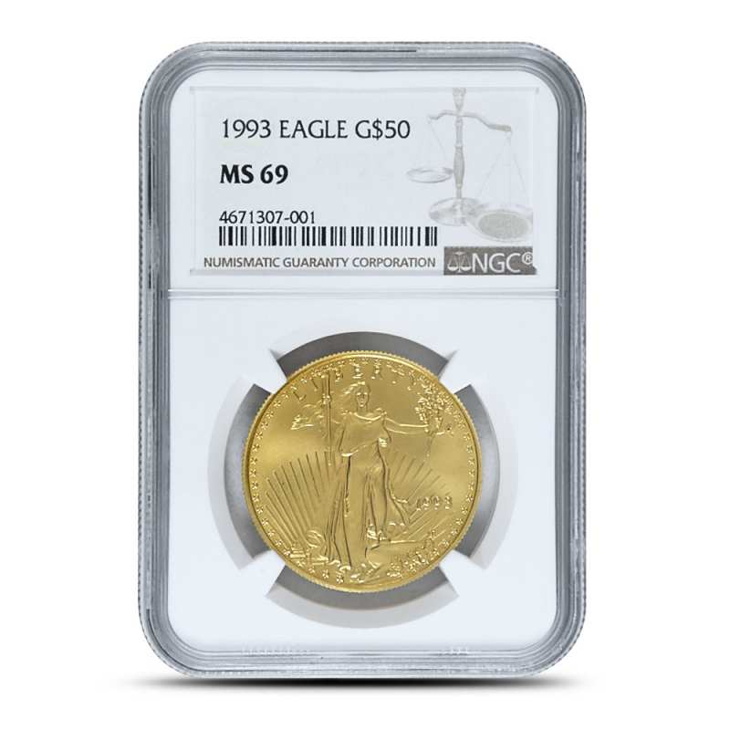 1993 1 oz American Gold Eagle Coin NGC MS69 l JM Bullion™