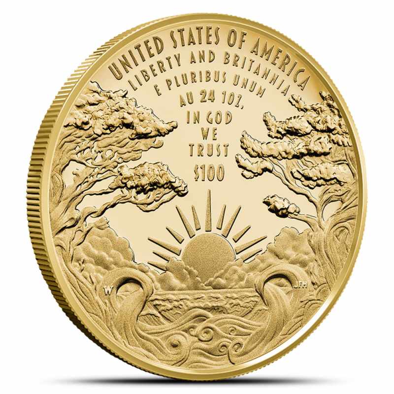 2024-W 1 oz Proof American Gold Liberty & Britannia Coin l JM Bullion™