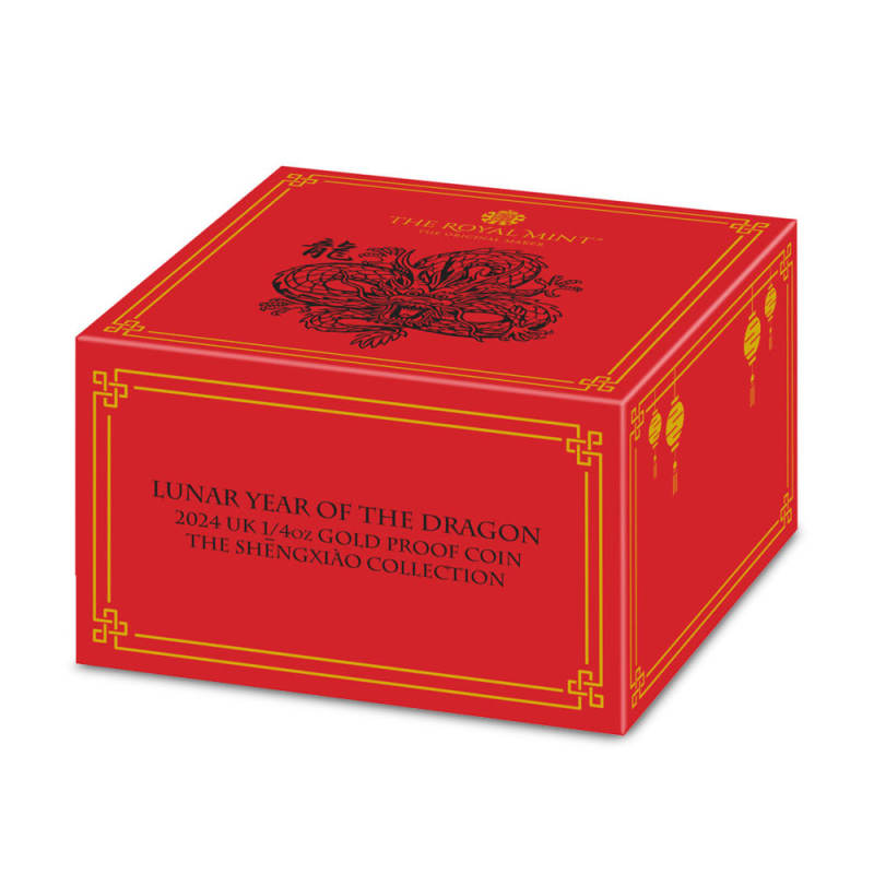 2024 1/4 oz Proof British Gold Year of the Dragon Coin l JM Bullion™