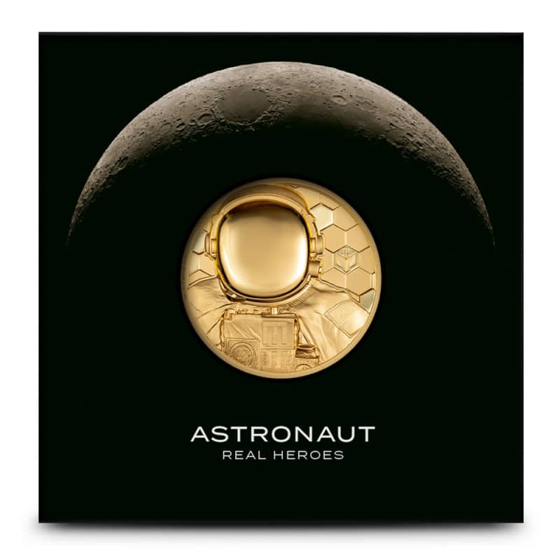2024 1 oz Proof Cook Islands Gold Real Hero Astronaut Coin l JM