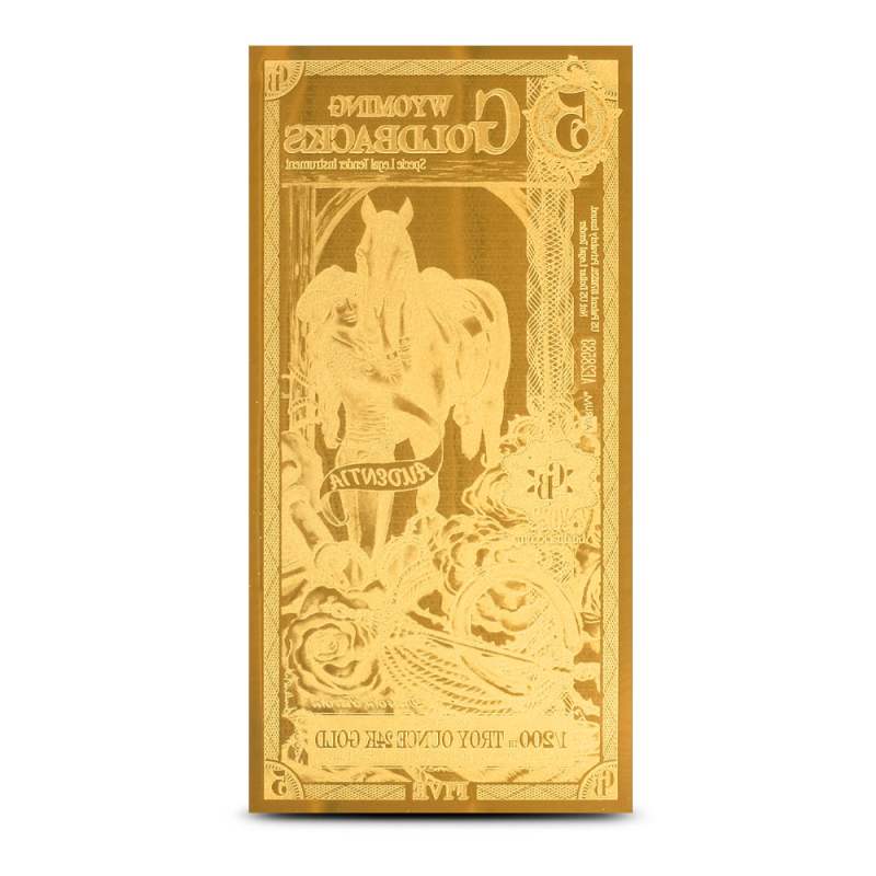 5 Piece Wyoming Goldback Gold Note Set (New) l JM Bullion™