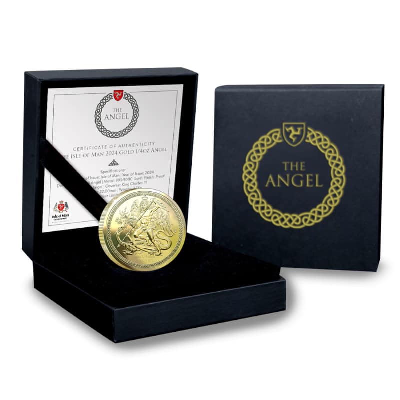 2024 1/4 oz Isle of Man Gold Angel Coin l JM Bullion™