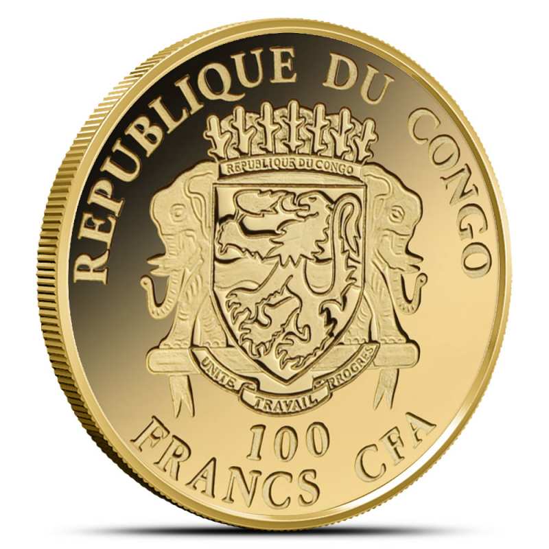 2024 1/2 Gram Proof Congo Gold Christmas Reindeer Coin l JM Bullion™