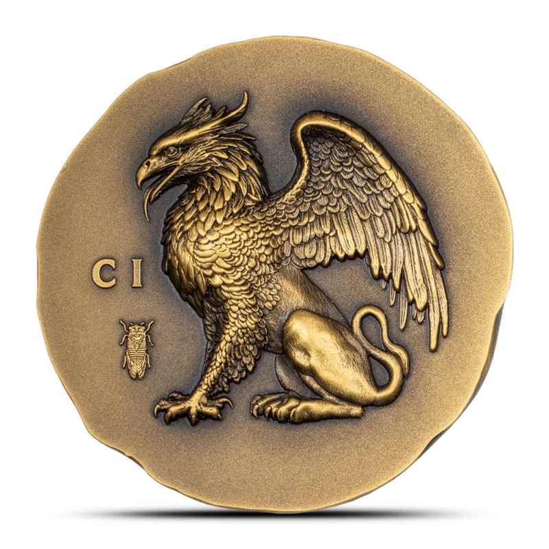 2024 1 oz Antique Cook Islands Gold Gryphon Coin l JM Bullion™