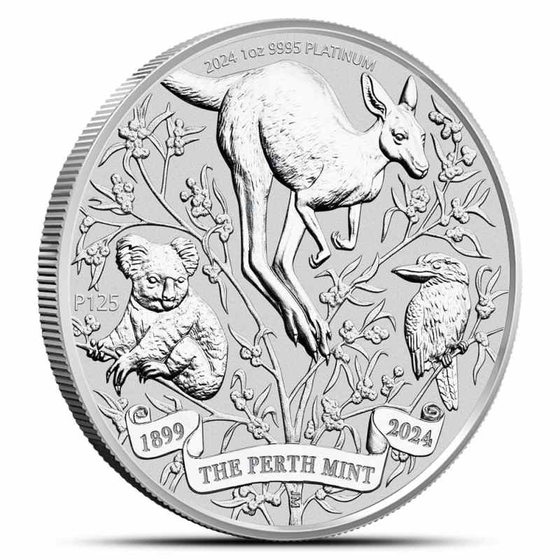 2024 1 oz Australia Platinum Perth Mint 125th Anniversary Coin l