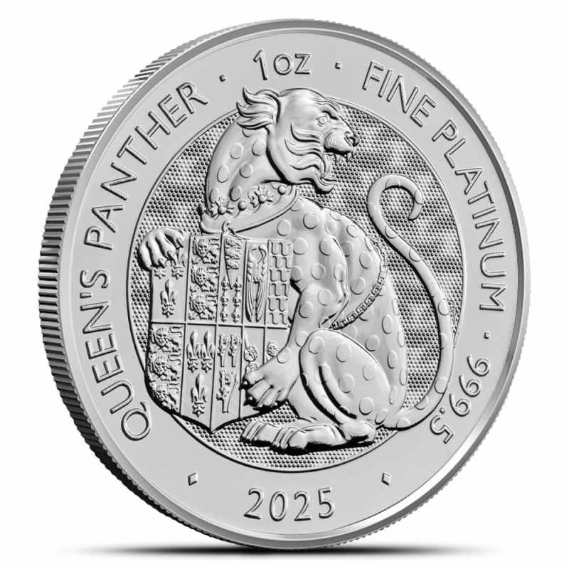 2025 1 oz British Platinum Tudor Beasts The Queen's Panther Coin l