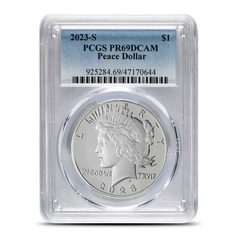 2023-S Proof Peace Silver Dollar Coin PCGS PR69 l JM Bullion™