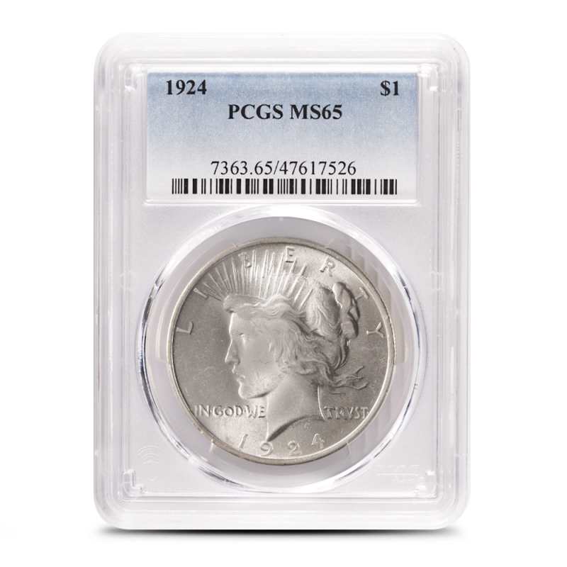 1924 Peace Silver Dollar Coin PCGS MS65 l JM Bullion™