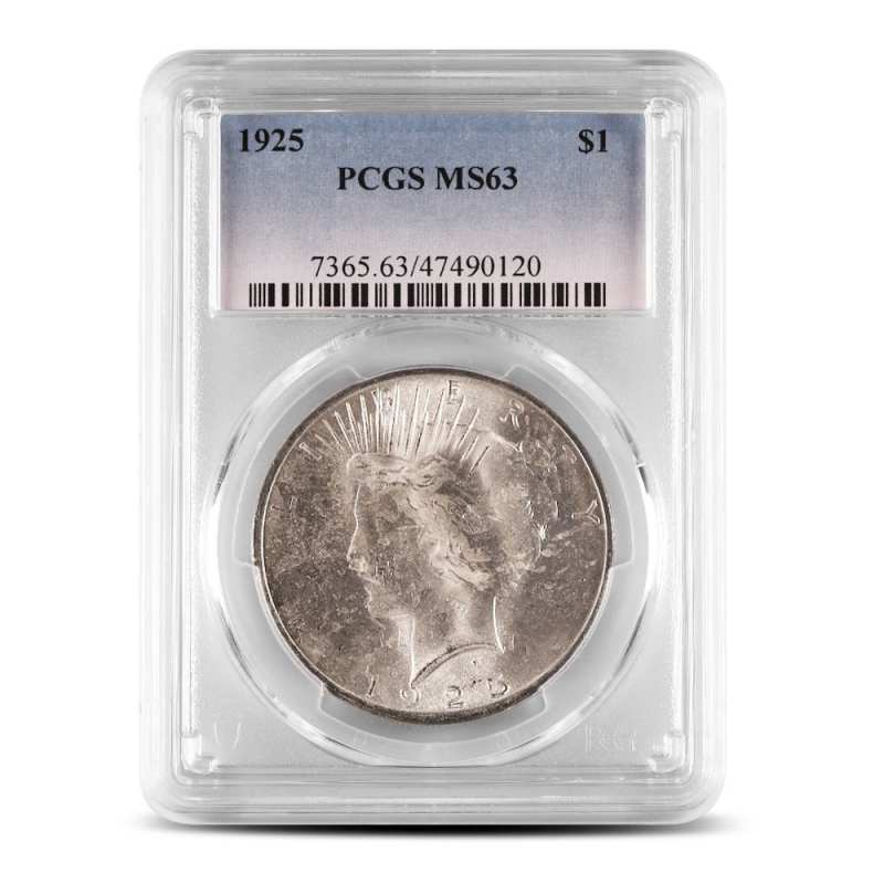 1925年 PEACE DOLLAR アメリカ　PCGS MS63 1925 Peace Silver Dollar Coin PCGS MS63 l JM Bullion™
