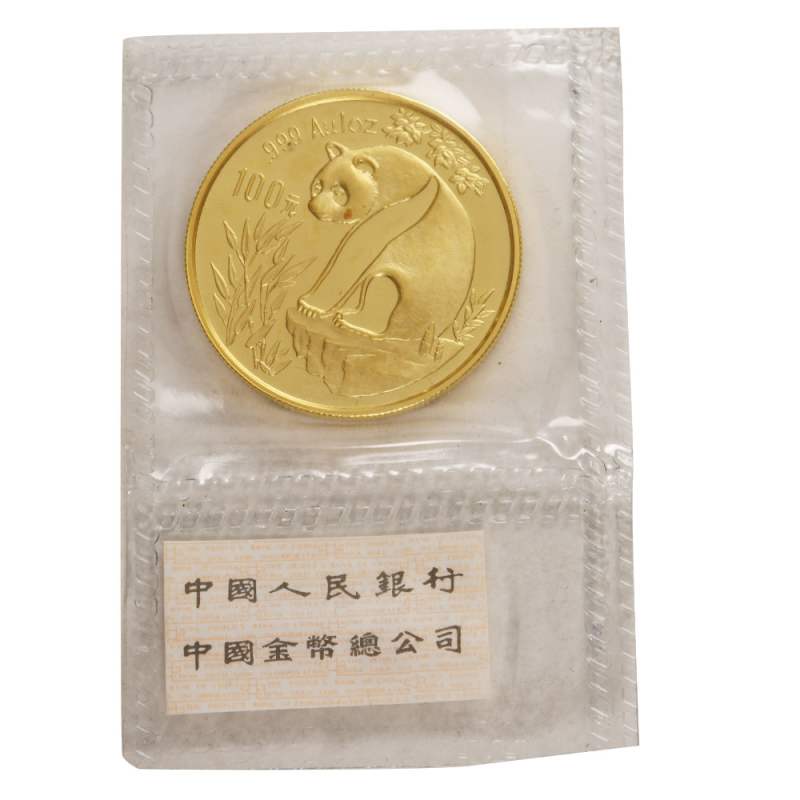 1993 1 oz Chinese Gold Panda Coin (Large Date, Sealed) l JM Bullion™