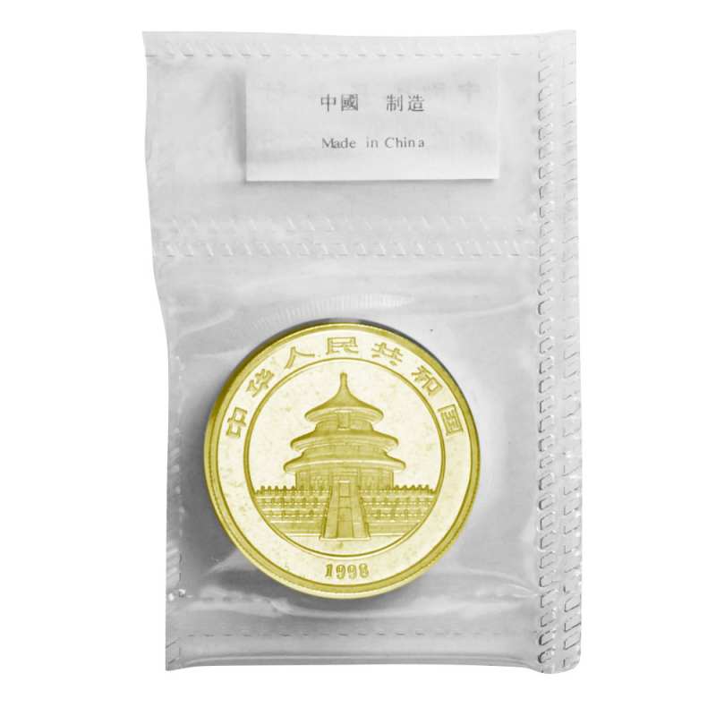 1998 1 oz Chinese Gold Panda Coin (Small Date, Sealed) l JM Bullion™