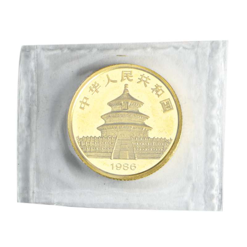 1986 1/10 oz Chinese Gold Panda Coin (Sealed) l JM Bullion™
