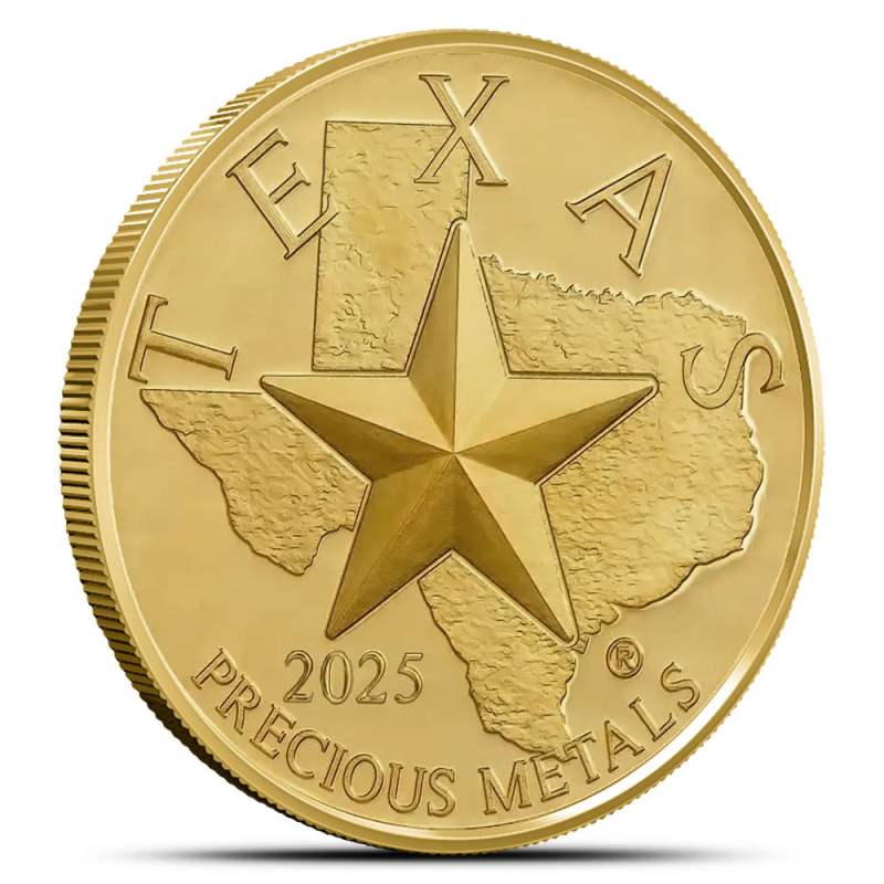 2025 1 oz Texas Mint State Capitol Gold Round (New) l JM Bullion™
