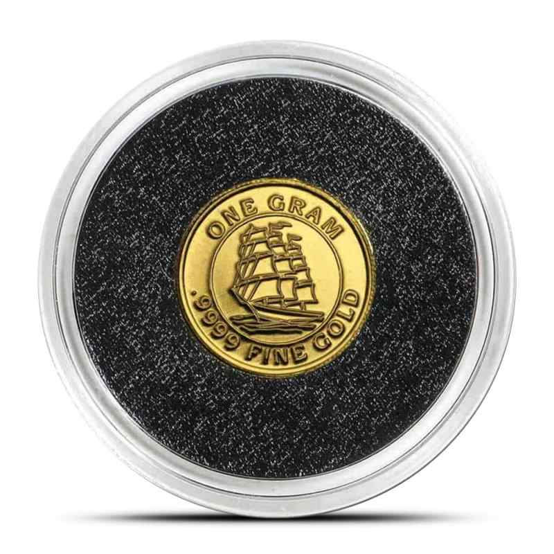1 Gram Monarch Clipper Ship Gold Round (Capsule) l JM Bullion™